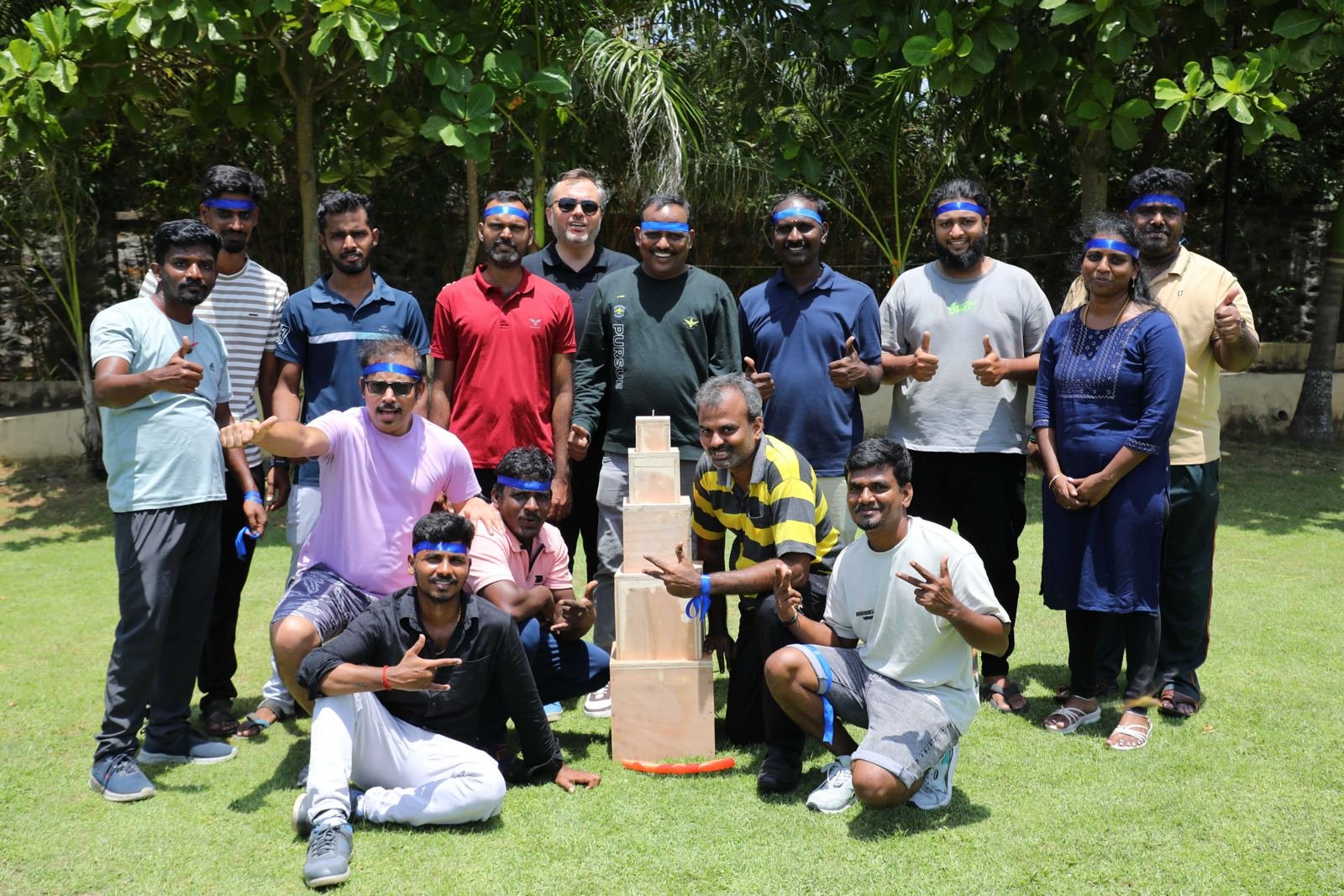 A CE+T Power team celebrating together