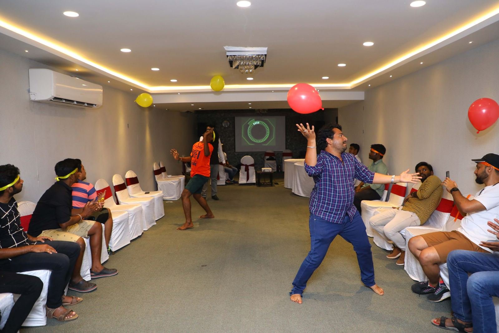 A ball up in the air